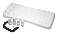 LILIIIN 70 cm badkarsbräda Badkarssits för personer med ergonomiskt handtag, svart+vit