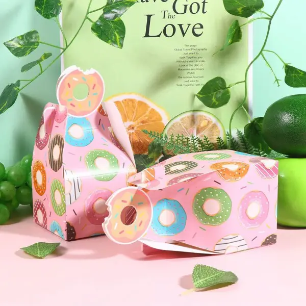 Bröllopsfest Dekoration Hand Carry Cake Förvaring Bricka (Rosa) 25 Stycken 25 Pieces