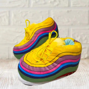 Mub- Par aj bomull tofflor brÖd skor vattentÄt varm hem vinter Rainbow 97 Leather bottom