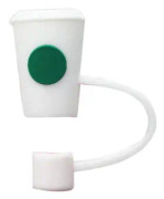 Sugrörsspetsskydd Silikon PVC PP Dammtätt Återanvändbart Portabelt Sugrörsplugg för Barn Familjer (Mugg [utan Sugrör])