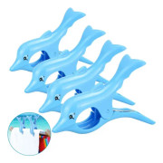 4 st Strandhandduksklippor Stora Plast Solstols Klippor Strandhandduksklippor Vindtäta Solstols Klädnypa 8 * 12cm för Täcken Kläder Rockar Byxor