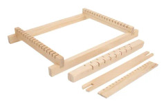 DIY Mini Traditionell trävävmaskin Handgjord stickning vävstol Barn pedagogisk leksak