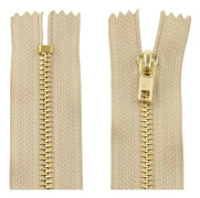 x 15 cm ej avtagbara metalldragkedjor - Dragkedjor - Beige - Sewi