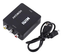 HDMI till AV-adapter, digital HDMI2AV-omvandlare komposit video ljud AV CVBS-adapter