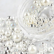 Nail Art Pearl Semi Round Imitation Pearl 3D Decal Design