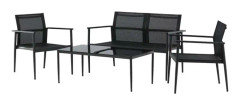 Break lounge set 4 delar svart.