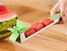 1 st rostfritt stål vindkvarn vattenmelon skärare frukt skärare melon vindkvarn