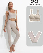 Yoga Set Träningskläder Toppar Och Leggings Sportdräkter För Kvinnor