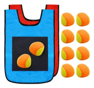 Dodgeball-spelset 12 delar, 2 st 16,9x11,8 tum klibbig dodgeball-väst 10 st