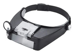 Huvudband Lupp Urmakare Handsfree Förstoringsglas med Li