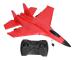 RC Glider Plane Vattentät, droppbeständig fjärrkontroll med dubbla motorer Fighter flygplan med LED Färgglada ljusstaplar Röd 1 batteri med 2 reservbatterier