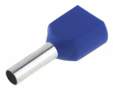 Crimpterminal - Seki elterminal - 14222 - Set med 100 dubbla kabeluttag Blå 2 x 2,5 mm 2 x 2,5 mm