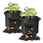 2-pack potatisodlingsväskor, 10 gallon odlingsväskor, blomkruka med handtag