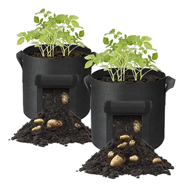 2-pack potatisodlingsväskor, 10 gallon odlingsväskor, blomkruka med handtag
