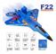 F22 2.4g Fjärrstyrd RC-plan 3-axlig Gyro 2-kanals Jetflygplan Fighter Rtf -ES