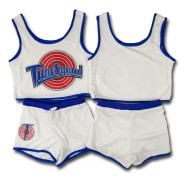 Tune Squad Bunny Topp och Shorts Jersey Set vit 2XL