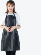 Kockförkläde Unisex med Randig Krage