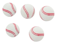 Mjuk baseboll gummipraktik studsboll för nybörjare sportträning övning 2,8 tum 5 st