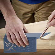 3D Gehrungsvinkel Träbearbetning 45/90° Vinkelmätning Kvadratisk Linjal Multifun