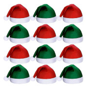 12 st tomteluvor Heilwiy jultomtehattar av non-woven tyg, kompatibla med julfester och festtillbehör