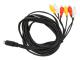 Mini DIN till 6 RCA-kabel 9-stifts klarsignal stabil ljudvideokomposittråd för digital videokamera TV AV-mottagare