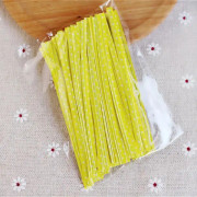 100 st 9 cm Tråd Metallic Twist Slips för bröllopsfest Kakor Godispåsar Bakning Förpackning Ligation Efterrätt Försegling Twist Tie