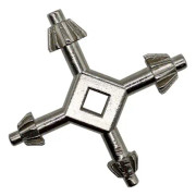 Osat 4-vägs chucknyckel, multifunktions chucknyckel (silver)