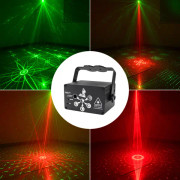 6-håls mini KTV laserlampa USB jul stjärnhimmel projektor