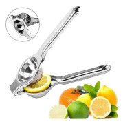 Rostfri manuell citruspress i rostfritt stål, citronpress, fruktpress i metall, professionell handpress för kök