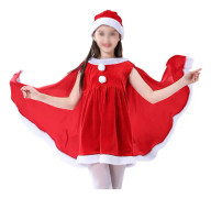 Julkappe med hatt， Klädsel för flickor julklänning,