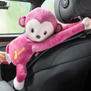 Vävnadshållare Monkey för bil, hem, kök, kontor - Kreativ present (rosa) CDQ