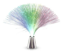 Fiberoptisk lampa / fiberlampa - färgväxlande - 21 cm multi -krasch
