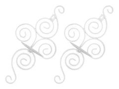 HURRISE väggljusstake 2 set Vikbar väggljusstake European Style Swirl Smidesjärn linne födelsedag) Golden White