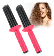 2-pack lockigt hårkam, locktång, fluffig lockig hårkam