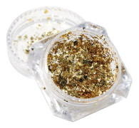 Silver och guld nagelglitter nagelfolie holografiskt glitter nagel p