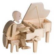 Black Friday Timberkits Pianist - Trämodell i Rörelse, Självmontering, Piano-gåva