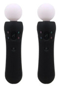 Ivyueen 2 st Anti-halk cover Case för Playstation Ps Vr Move Motion Controller Svart Blå Röd2 Svart
