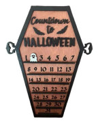 Halloween Nedräkningskalender i Träkista 31 Dagar Nedräkning till Halloween