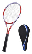 27 tums tennisracket Enkel tennisracket Set för nybörjartävling med bärväska för vuxna Student Kvinnor Män Röd