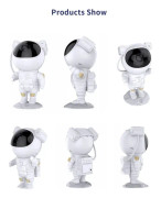 Astronaut Stjärnprojektor, LED Barnlampa, Galax, ZQKLA