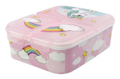 Unicorn Enhörning Regnbåge Matlåda Med 3 Fack multifärg