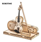 Rokr Violin Capriccio modell 3d träpussel Enkel monteringssatser Musikaliska gör-det-själv-presenter för pojkar och flickor Byggklossar Tg604k