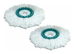 2-pack Clean Twist Disc Mop-ersättningshuvuden, idealiska för kakel och S