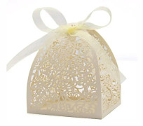 50 laser-cut rosa godisaskar, 2,5\" x 2,5\" x 3,1\" presentaskar, B