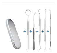5 Dentala verktyg varje set Rostfritt stål Probe Scaler Krok Mirr