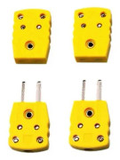 2 par K-typ hane-hona termoelement pluggadapter hög temperatur 100c(212f) temperatursensor([HK])