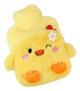 Cartoon mönster 500ml varmvattenflaska, avtagbar för att hålla värmen i nacke, axlar, händer, ben och midja, och lindra mensvärk