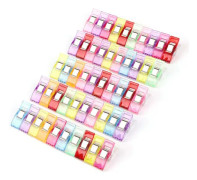 50 st plastklämmor klämmor för bindning sömnad hantverk blandade färger 2,7 * 1 * 1,5 cm
