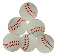 6-pack 6,3 cm diameter svamp baseboll, skumgummisvamp mjuk boll stressavlastning klämbar skumbaseboll