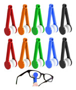 10 st Mini rengöringsborste för solglasögon i mikrofiber, 5 färger